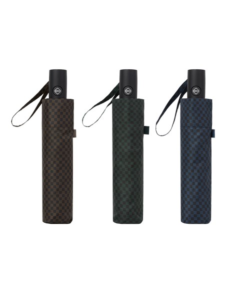 Paraguas mini apertura y cierre automatico 7 varillas ø94cm pongee puño negro recto clima colores / modelos surtidos