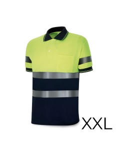 Polo alta visibilidad bicolor manga corta. tejido poliester 160g. transpirable talla xxl 1288pavxmcyfa/xxl