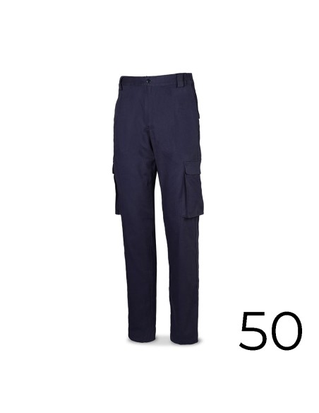 Pantalón strech 98% algodon 2% elastano 240g. azul marino talla 50 588pbsam/50