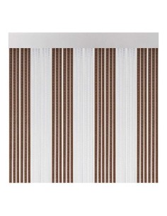 Cortina para puerta modelo "lisboa" color marron-cristal 90x210cm m63185 acudam