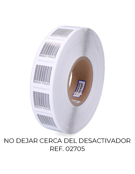 Pack 2000 etiquetas anti robo 410 blanca código de barras 7909949 checkpoint