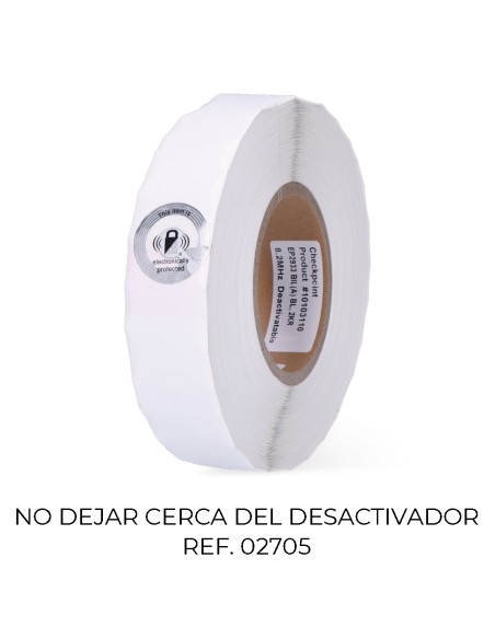 Pack 2000 etiquetas 2933 tamper ø3,3cm imagen candado 10103110 checkpoint