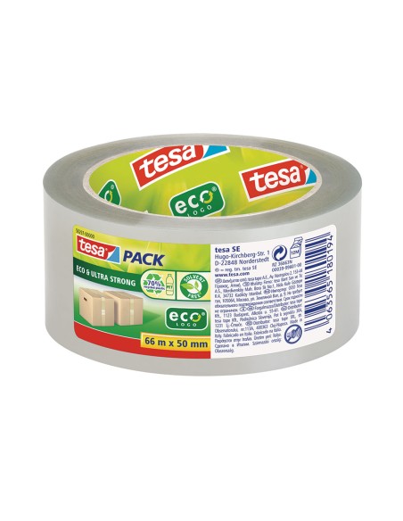 Cinta de embalar transparente ecológica 50 mm x 66 m