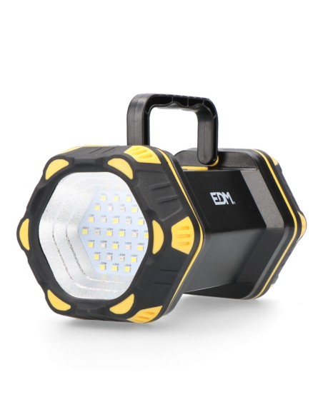 Linterna led de mano titan guard, recargable, 3 puntos de luz