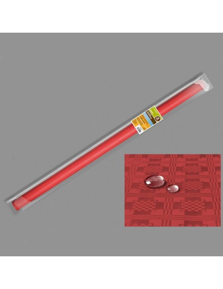 Rollo mantel impermeable rojo 5 x 1,2 m
