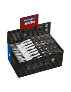 Tenedor de mesa polywood castaño expositor 60 uds