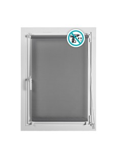 Estor enrollable clip & fix 75x180cm gris asfalto cintacor - storplanet