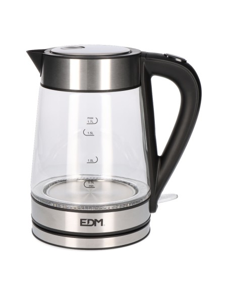Hervidor de agua de cristal + acero inoxidable 1850 - 2200 w 1,7 l