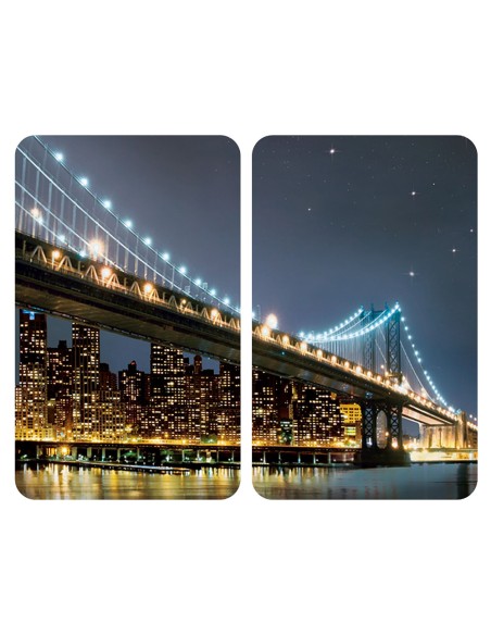 Placas cobertoras de vidrio brooklyn bridge 30 x 52 cm, 2 uds
