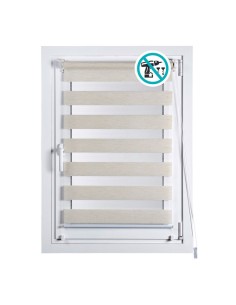 Estor enrollable clip&fix noche&dia lino 120x180cm cintacor - storplanet