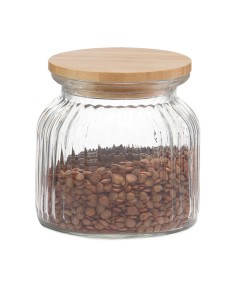 Bote de cocina de vidrio + bambú 600 ml
