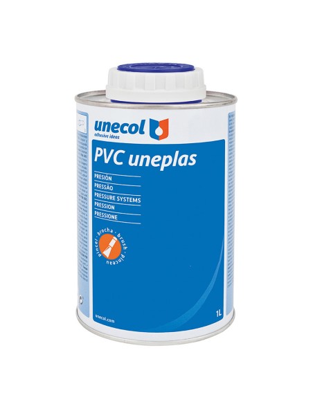 Adhesivo pvc uneplas bote con pincel 1 l