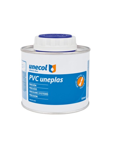 Adhesivo pvc uneplas bote con pincel 500 ml