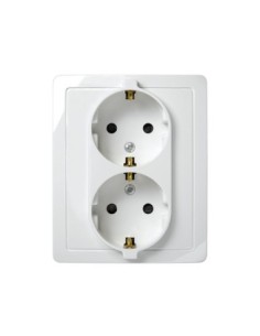 BASE ENCHUFE ELEC DOBLE SCHUKO TT EMPOTRAR BL SERIE 15 F1591