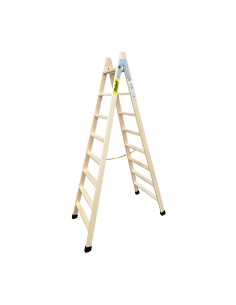 Escalera de madera peldaños anchos 214mc alto bld-8 plabell