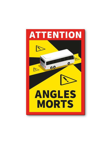 Pack 3 adhesivos "angles morts" autocar 17 x 25 cm