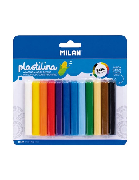 Plastilina de colores 140 g colores surtidos, 12 uds