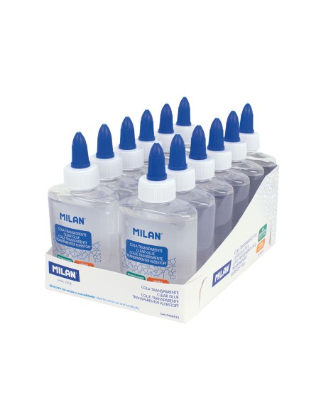 Botella de cola transparente 118 g, expositor 12 uds