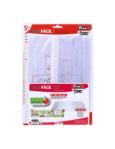 Forros para libros ajustables de pvc transparente 300 x 530 mm, 5 uds