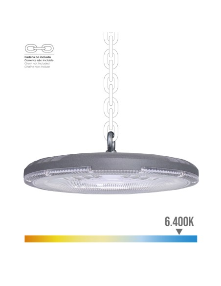 Campana led 100 w 6400 k 10000 lm ø26 x 4,5 cm