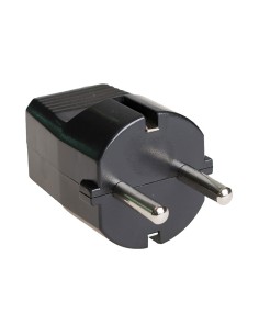 Clavija tipo f 16 a 250v t/tl 4,8mm negra. solera 6428n.