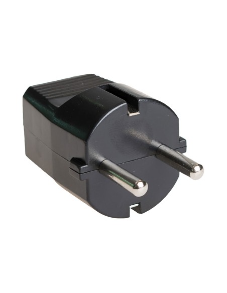 Clavija tipo f 16 a 250v t/tl 4,8mm negra. solera 6428n.