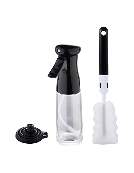 Botella de aceite + cepillo + embudo de silicona