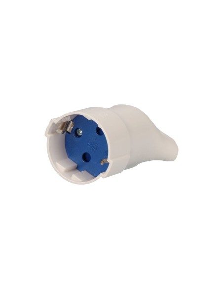 Base tipo f 4,8 mm 16 a 250 v t/tl con anilla para fácil extracción, blanca