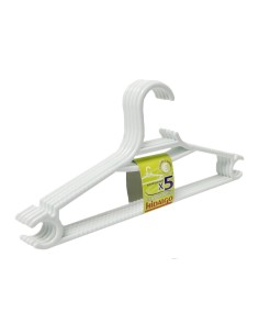 Perchas económicas blanco, 5 uds