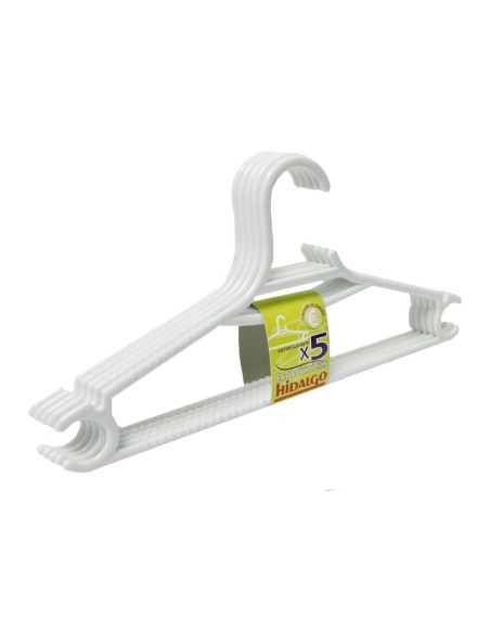 Perchas económicas blanco, 5 uds