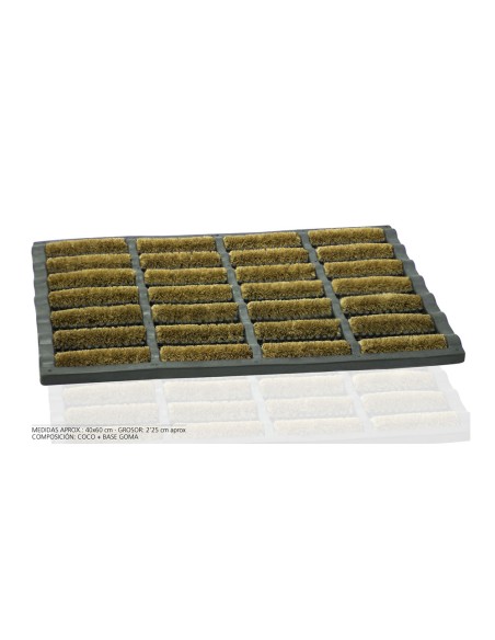 Felpudo rodillo coco 60 x 40 x 3,5 cm