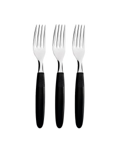 Tenedor de mesa ipanema negro 19,1 cm 3 uds