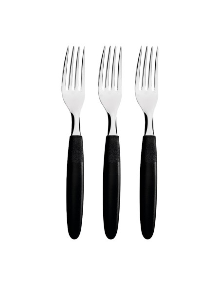 Tenedor de mesa ipanema negro 19,1 cm 3 uds
