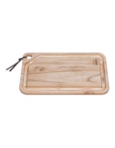 Tabla de madera teca para corte de asado 40 x 24 x 1,8 cm