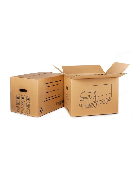 Caja de cartón para mudanza (asa troquelada) 50 x 35 x 35 cm