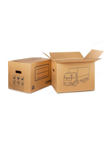 Caja de cartón para mudanza (asas troqueladas) 60 x 40 x 40 cm