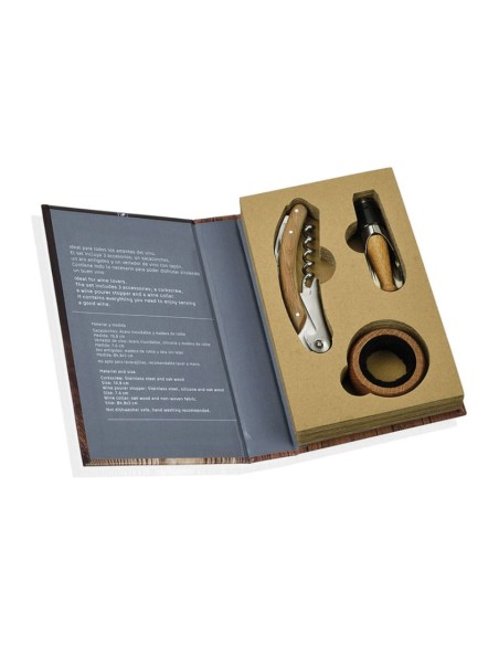 Estuche de 3 accesorios para vino 11,5 x 17,5 x 3 cm