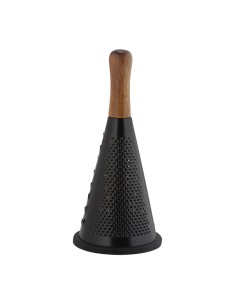 Rallador acero inoxidable negro/acacia ø11,5 x 25,5 cm