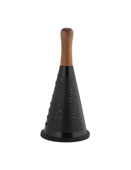 Rallador acero inoxidable negro/acacia ø11,5 x 25,5 cm