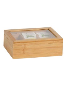 Caja de bambú para infusiones 21 x 16 x 7,5 cm