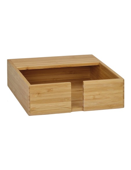 Servilletero de bambú 17,5 x 17,5 x 5,5 cm