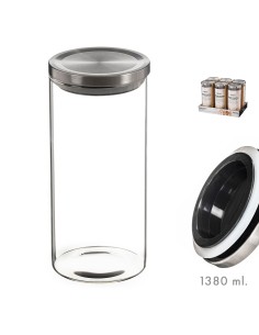 Tarro de cristal con tapa de metal 1380 ml