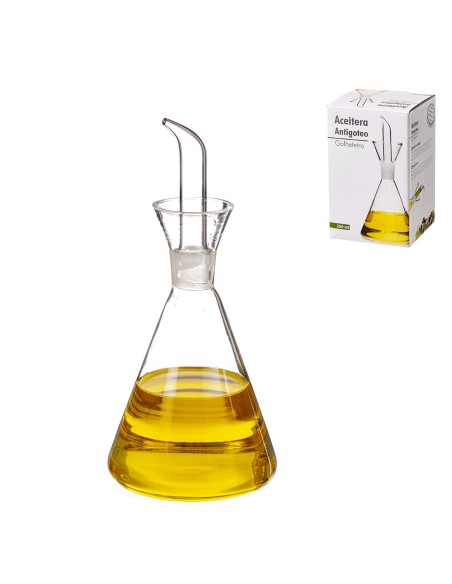 Aceitera de cristal antigoteo 250 ml