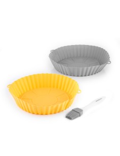 Cestas de silicona con pincel para freidoras de aire