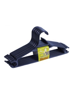 Perchas económicas negras, 10 uds