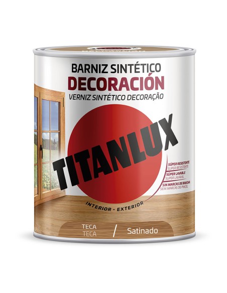 Barniz sintético decoración teca satinado 250 ml