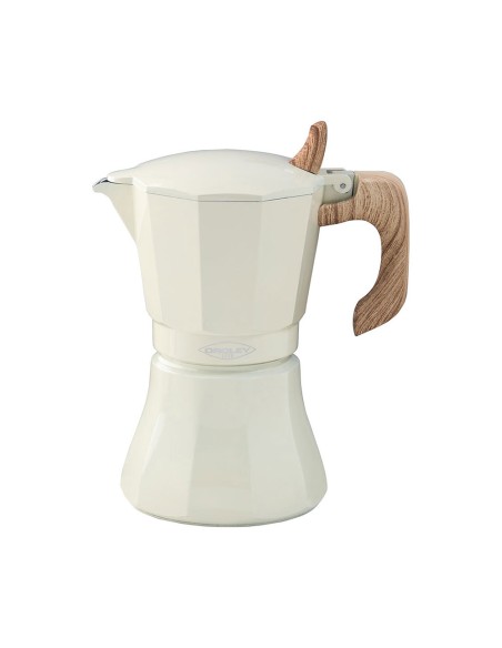 Cafetera petra crema de aluminio de 9 tazas