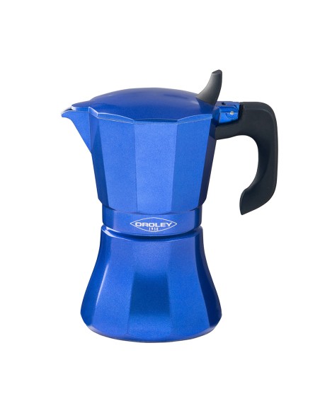 Cafetera petra azul de aluminio de 9 tazas