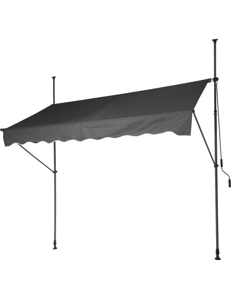 Toldo ajustable color gris 250 x 120 cm