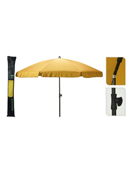 Parasol amarillo, inclinable, 200 cm